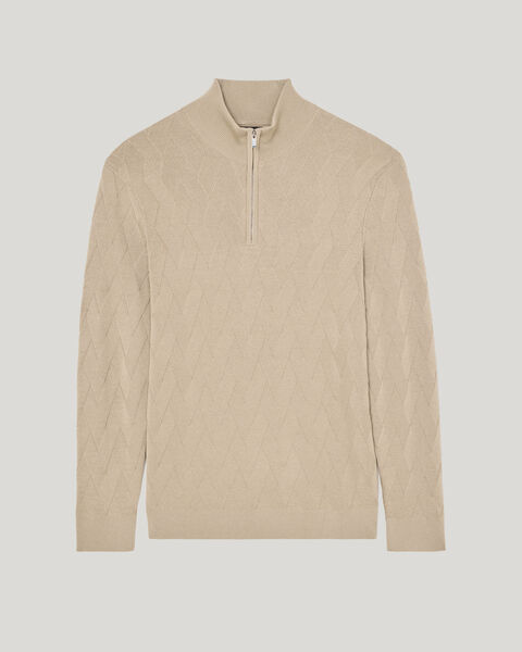 Hurley Zip-Up Knit, Fawn, hi-res